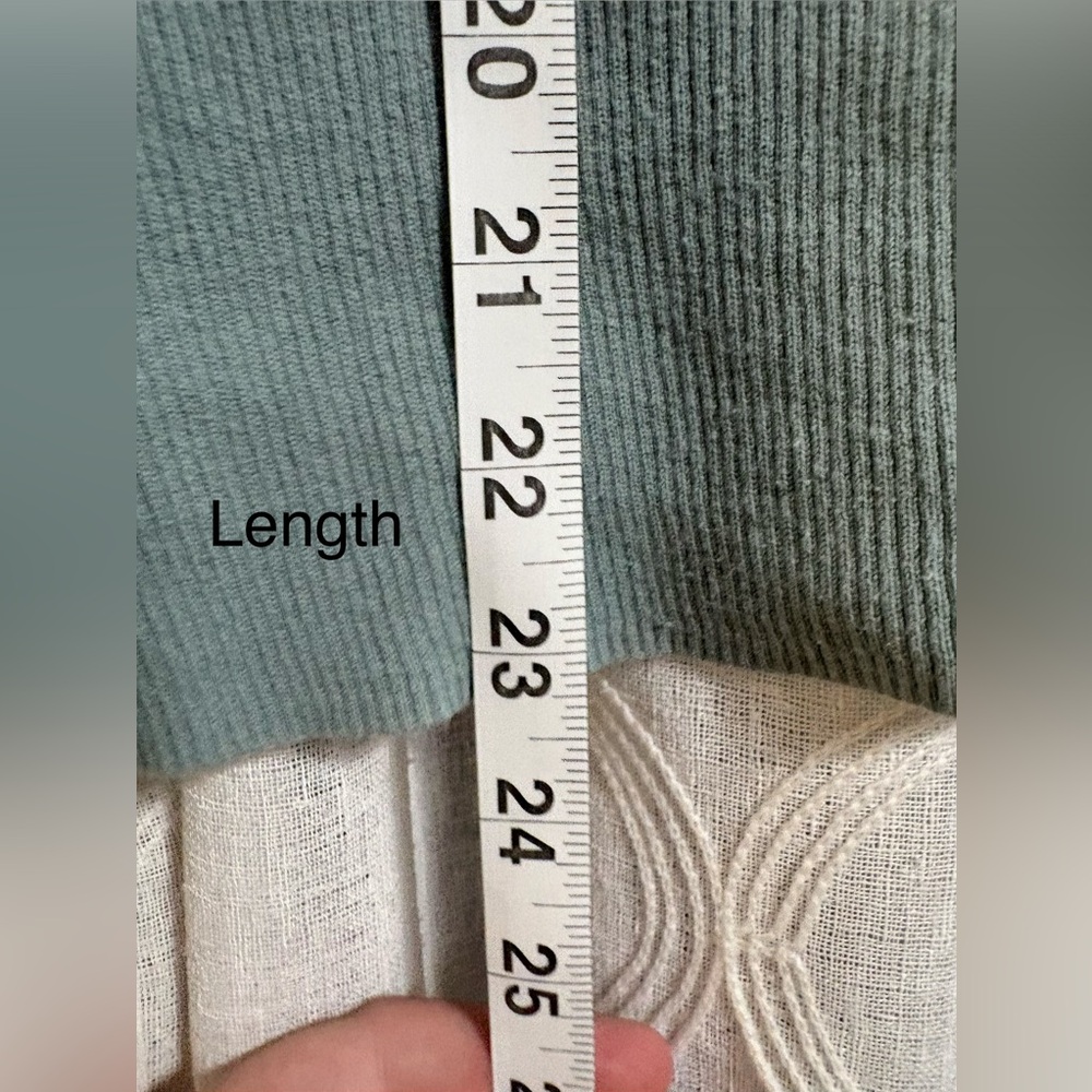 J. Crew Cotton V Neck Button Down Cardigan blue / green color dusty blue - Picture 8 of 10